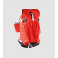 Red K&B Sport Ski Touring Backpack, a 33L technical pack with white straps/loops and black accents.