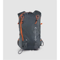 Grey and orange 20L K&B Approach Touring Ski Backpack, water-resistant with grid pattern.