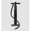 Bugatti Triple Action Manual Pump with black cylinder, handle, and hose for high-pressure inflation.