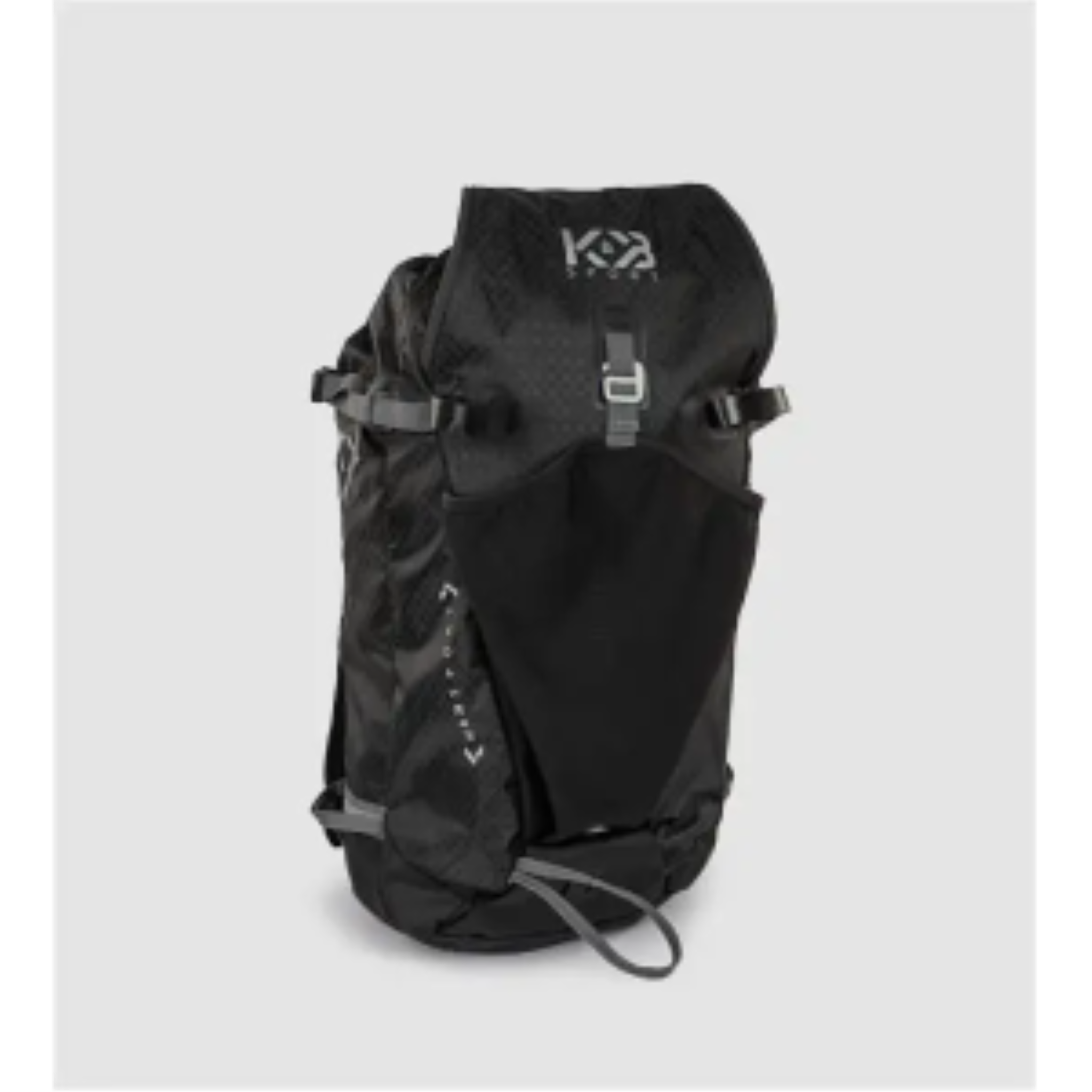 Black K&B Sport 33L ski touring backpack with ripstop fabric and ski carry straps.