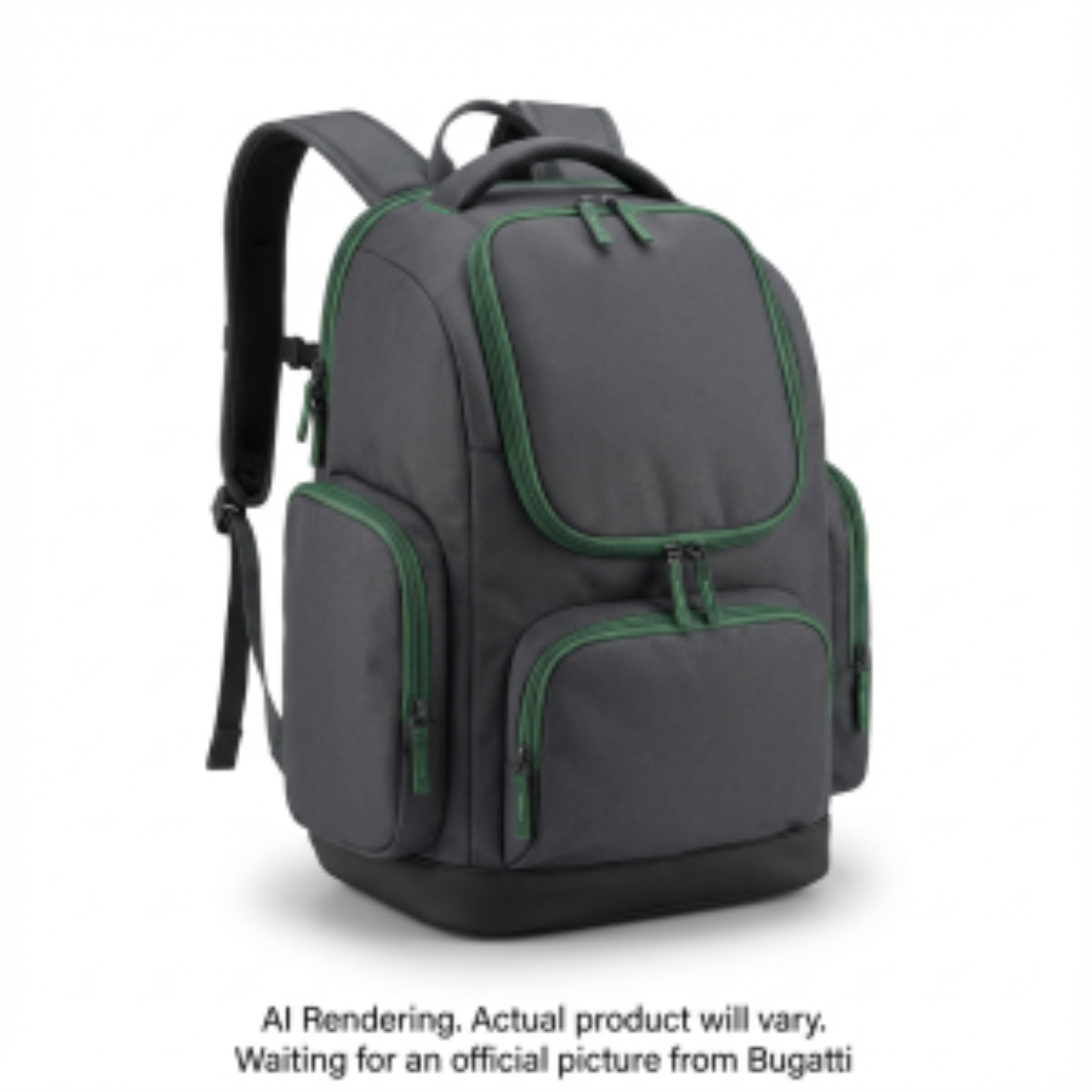 Grey and green K&B Sport Junior Ski Boot Backpack with multiple zippered compartments.