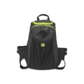 45L Tremblant water-resistant boot backpack in black with lime green accents and mesh pockets.