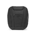 Front view of the all-black K&B Sport Panorama 65L ski boot backpack and winter gear bag.