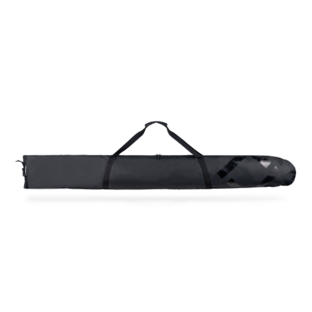 A black K&B Sport adjustable ski bag with a central carrying handle and half-padded design.
