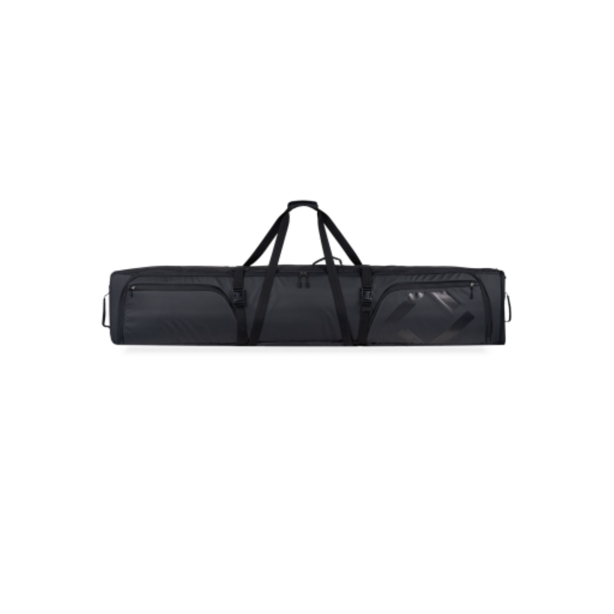 Black K&B Sport Double Ski Bag on Wheels with handles and expandable, durable design.