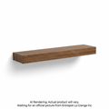36-inch solid wood floating shelf in medium walnut with a smooth finish.