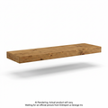 Solid pine wood floating shelf in a honey finish, 36" x 8", featuring natural wood grain.