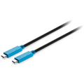 Kensington 1m black USB-C to USB-C cable with blue connector housings and 60W Power Delivery.
