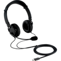 Kensington USB-C Hi-Fi noise-canceling headphones with padded headband, earcups, and microphone.