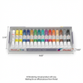 Pentel Arts Watercolor Set with 18 vibrant, non-toxic paint tubes displayed in a white organizer.