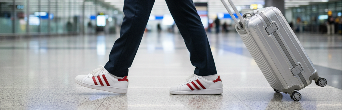 Luggage & Travel Header — Airport Adidas